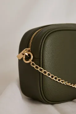 Among the Brave Boston Khaki Leather Camera Bag