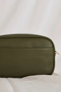 Among the Brave Boston Khaki Leather Camera Bag