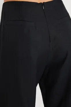 Ivy + Jack Boulevard Black Linen Viscose Wide Leg Pants