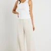 Ivy + Jack Boulevard Natural Linen Viscose Wide Leg Pants