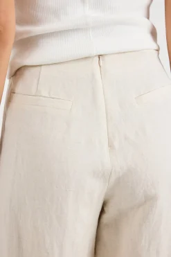 Ivy + Jack Boulevard Natural Linen Viscose Wide Leg Pants
