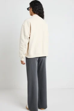 Among the Brave Brisk Bone Boucle Bomber Jacket