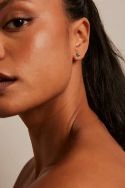 Humble + Heart Bubble Heart Stud EOL Rhodium Earrings