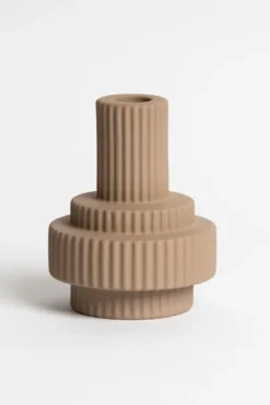 NED Collections Burj Pastel Brown Candle Holder