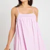 Love Lulu Cabana Pink Lilac Strappy Tie Back Mini Dress