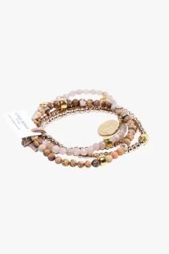 Lindi Kingi Cafe Au Lait Bracelet Set