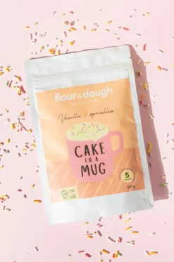 Flour u0026 Dough Cake In A Mug Vanilla Sprinkles Baking Mix
