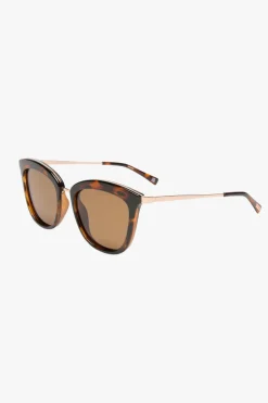 Le Specs Caliente Tort Gold Arms Brown Polarised Lens Sunglasses