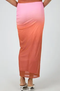 Jorge Camilla Sunset Pink Midi Skirt