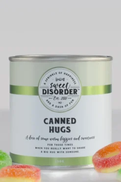 Sweet Disorder Canned Hugs Candy Tin