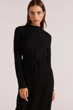 Staple The Label Carmon Black LS Maxi Dress