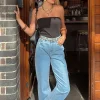 Abrand Jeans Carrie Kendall Light Blue High Wide Jean
