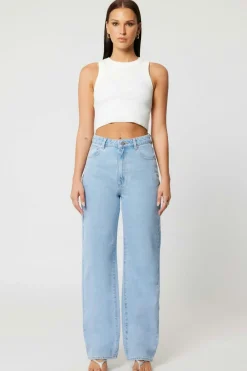 Abrand Jeans Carrie Kendall Light Blue High Wide Jean