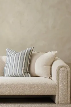 Baya Cassia Almond Feather Inner 55x55cm Linen Cushion