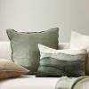 Baya Cassia Moss Feather Inner 55x55cm Linen Cushion