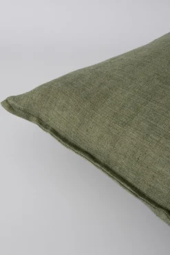 Baya Cassia Moss Feather Inner 55x55cm Linen Cushion