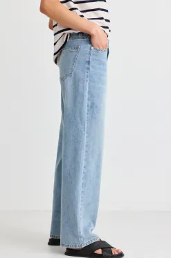 RE:UNION Label Cedar Cool Blue Mid Rise Relaxed Jean
