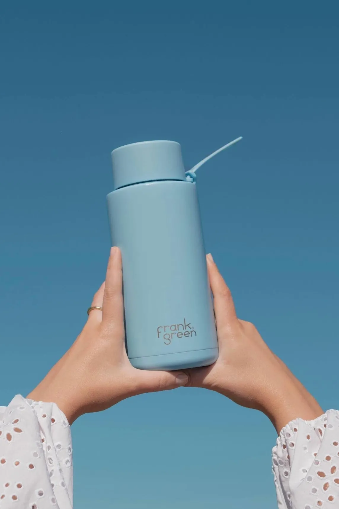 Frank Green Ceramic Reusable Sky Blue 1ltr Bottle