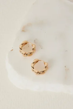 Humble + Heart Chain EOL Hoop Gold Earrings