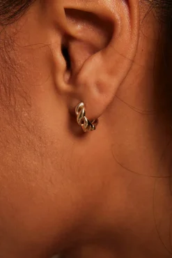 Humble + Heart Chain EOL Hoop Gold Earrings