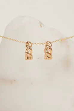 Humble + Heart Chain EOL Hoop Gold Earrings