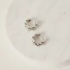 Humble + Heart Chain Hoop EOL Rhodium Earrings
