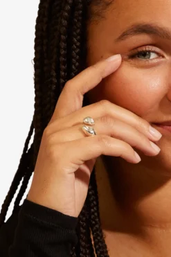 Pilgrim Chantal Recycled Silver Plated Adjustable Ring