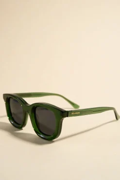 RE:UNION Label Chelsea Forest Chunky Round Sunglasses