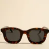 RE:UNION Label Chelsea Tort Chunky Round Sunglasses