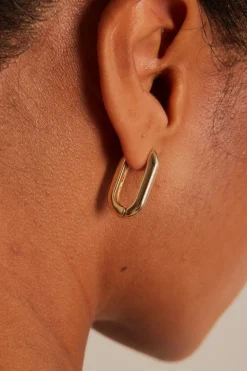 Humble + Heart Chunky Oval EOL Gold Hoop Earrings