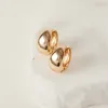 Humble + Heart Chunky Oval Gold Earrings