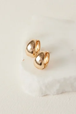 Humble + Heart Chunky Oval Gold Earrings