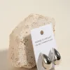 Humble + Heart Chunky Teardrop EOL Rhodium Stud Earrings