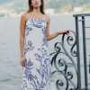 Stories be Told Citizen Navy Silhouette Strappy Maxi Dress