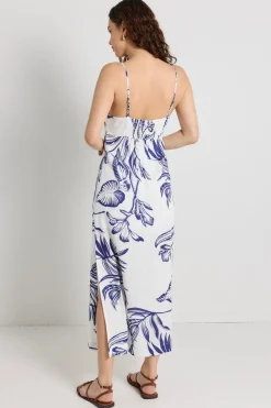 Stories be Told Citizen Navy Silhouette Strappy Maxi Dress