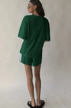 Araminta James Classic Deep Green Cotton Tee