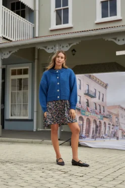 Thing Thing Cleo Cobalt Blue Wool Cardigan