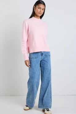 Ivy + Jack Cloud Blush Funnel Neck Knit Jumper