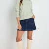 Ivy + Jack Cloud Sage Funnel Neck Knit Jumper