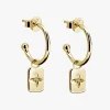 Murkani Clover Rectangle 18k Gold Plated EOL Earrings