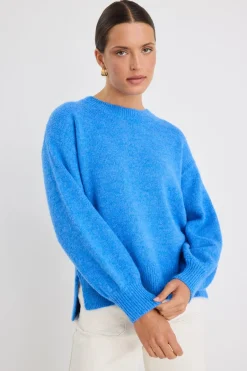 Ivy + Jack Cluster Azure Blue Crewneck Jumper