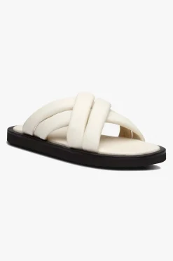 Sol Sana Coast Off White Leather Crossover Slide