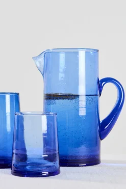 Beldi Cobalt Blue Glass Jug 1 Litre