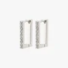 Pilgrim Coby Recycled Crystal EOL Square Hoop Silver-Plated Earrings