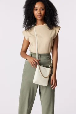 Saben Coco Mini Bag Vintage White Leather Bag