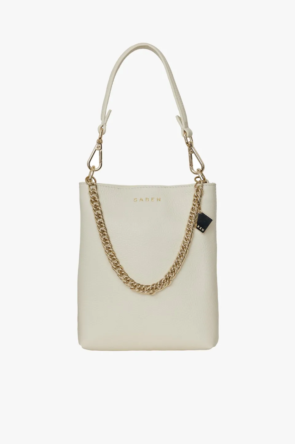 Saben Coco Mini Bag Vintage White Leather Bag