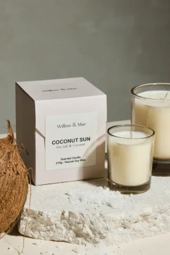 Willow u0026 Mae Coconut Sun Sea Salt + Coconut 60g Soy Candle