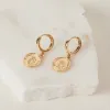 Humble + Heart Coin EOL Huggie Gold Earrings