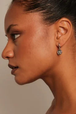 Humble + Heart Coin Huggie Rhodium EOL Earrings