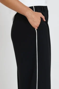 Among the Brave Collective Black Piped Trim Pants